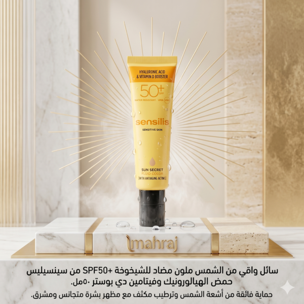 واقي الشمس Sensilis Fluide Teinté HA Anti-Âge SPF50+ – حماية عالية ولمسة موحدة للبشرة 50 مل