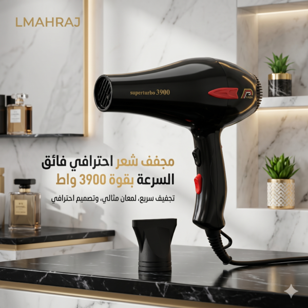 💨 FABA مجفف شعر احترافي فائق السرعة 3900W | تجفيف قوي + تصفيف مثالي في دقائق