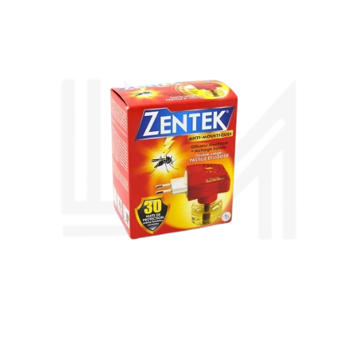 جهاز طارد البعوض ZENTEK مزدوج الاستعمال مع عبوة سائلة – حماية فعالة حتى 30 ليلة