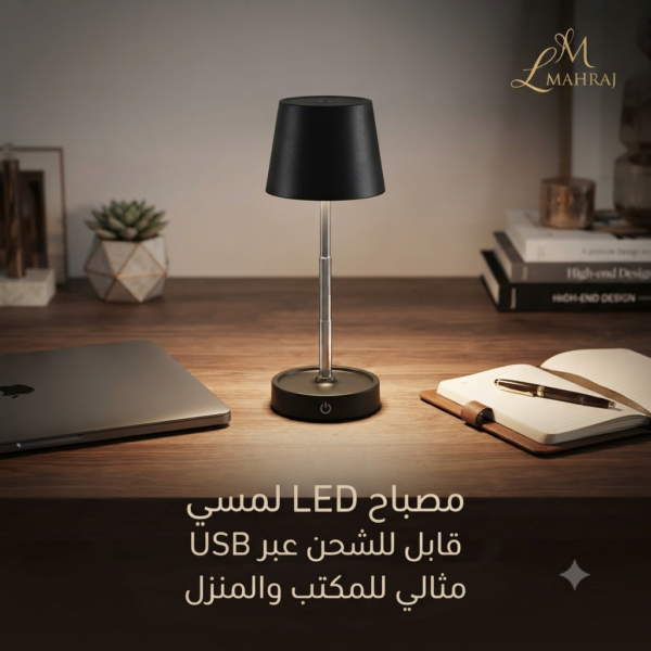 💡 مصباح LED لمسي قابل للشحن عبر USB – إضاءة محمولة للمكتب والمنزل