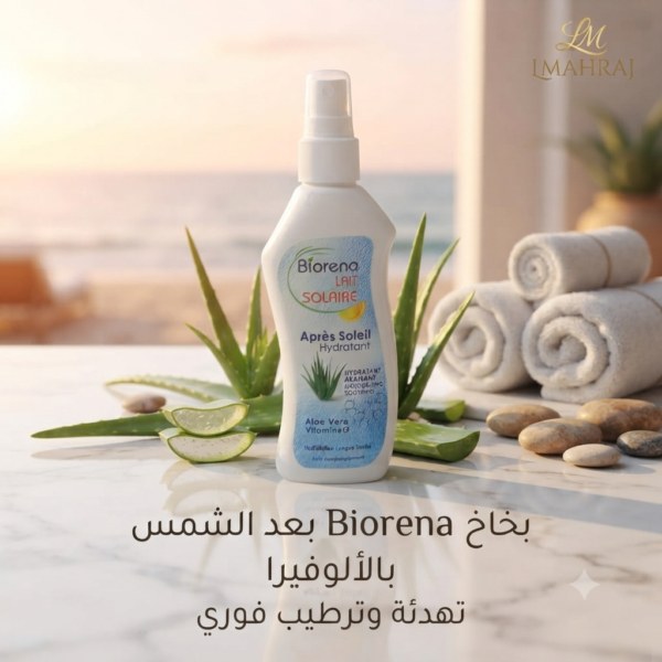 🌿 Biorena Spray Après-Solaire Aloe Vera – بخاخ ما بعد الشمس بالألوفيرا