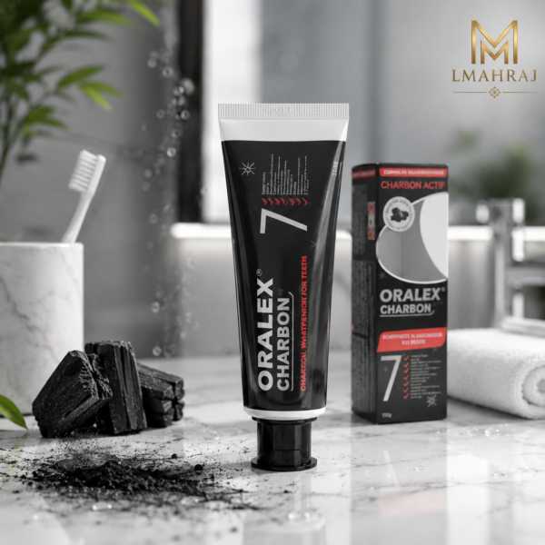 🖤✨ ORALEX Dentifrice Blanchisseur au Charbon Actif – معجون أسنان مبيض بالفحم النشط – 150g
