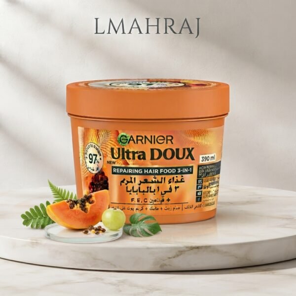Garnier Ultra Doux Hair Food Papaya & Amla – ماسك الشعر 3 في 1 390 مل