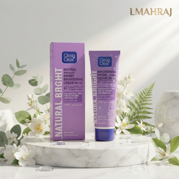 ✨ Clean & Clear Natural Radiance SPF15 – كريم تفتيح وإشراقة طبيعية للوجه لجميع أنواع البشرة – 50 مل