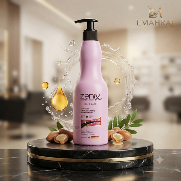 🧴 Zenix Professional شامبو بزيت الأركان والكيراتين – لإصلاح وتقوية الشعر الجاف والتالف – 500 مل