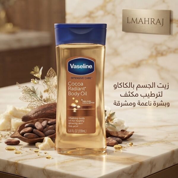🤎✨ Vaseline Cocoa Radiant – Huile Corporelle Hydratation Intense & Éclat Naturel – 200ml