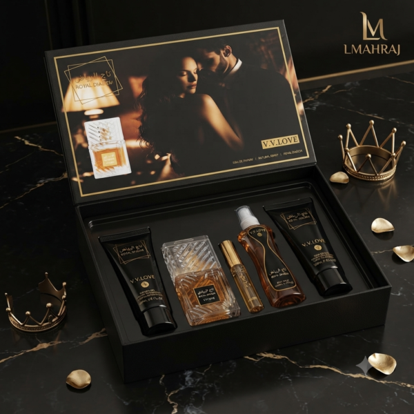V.V.LOVE Royal Riad – Coffret Parfum Femme Luxe avec Eau de Parfum, Body Mist, Lotion & Shower Gel