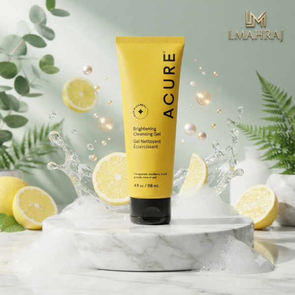 🌿 ACURE Brightening Cleansing Gel 118ml – جل منظف ومضيء للوجه – خالٍ من البارابين ومناسب لجميع أنواع البشرة
