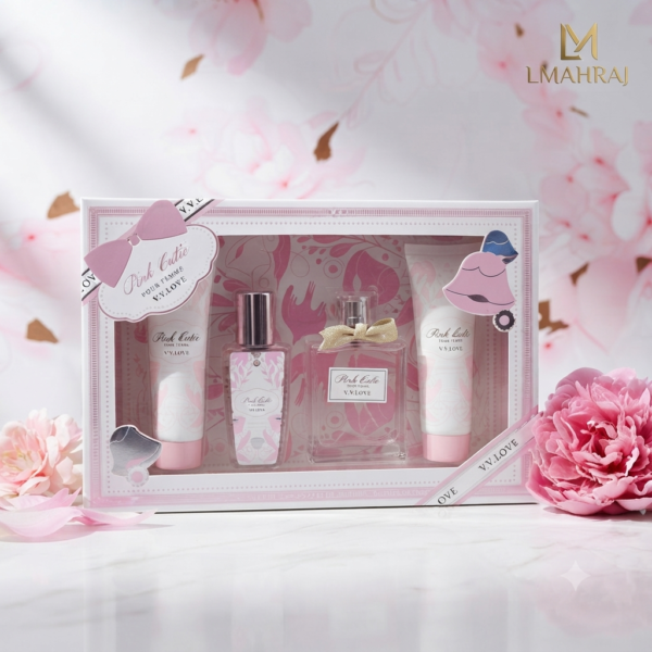 💗 Pink Cute V.V.LOVE – Coffret Parfum Femme Élégant