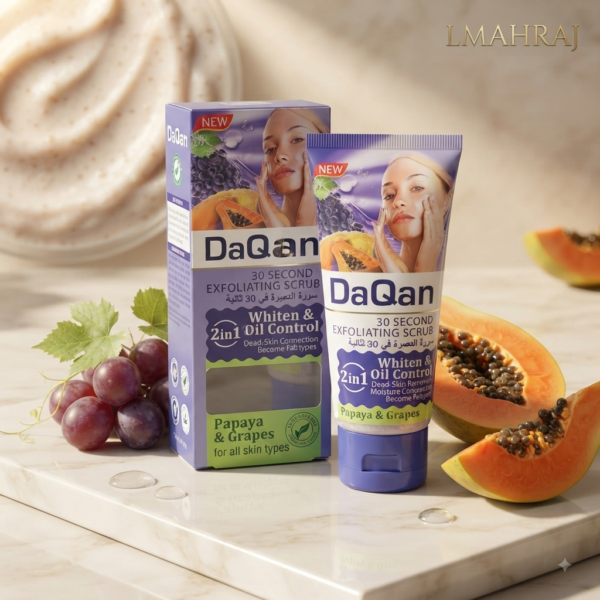 DaQan Gommage Exfoliant Visage Papaye & Raisin – مقشر للوجه لبشرة ناعمة ومشرقة