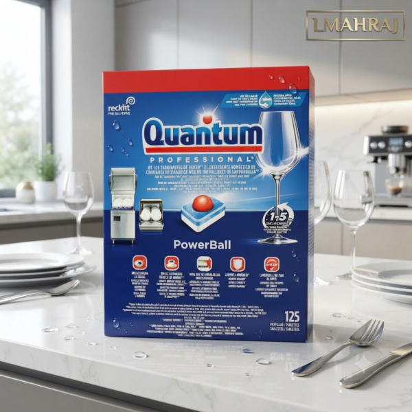 Quantum Professional PowerBall – أقراص غسالة الأطباق للتنظيف القوي واللمعان – 125 قرص